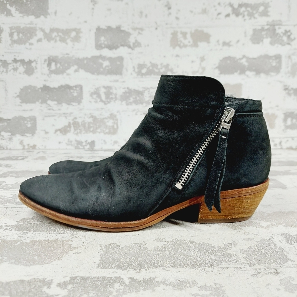 Sam Edelman Packer Black Leather Ankle Booties V208